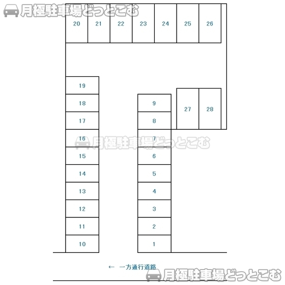 静岡市駿河区新川1丁目127の月極駐車場1
