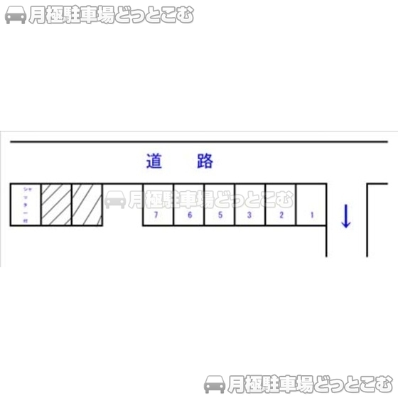 静岡市駿河区豊原町1-11の月極駐車場1