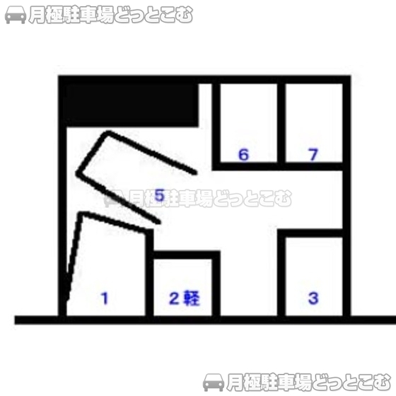 静岡市葵区田町1丁目96-3の月極駐車場1
