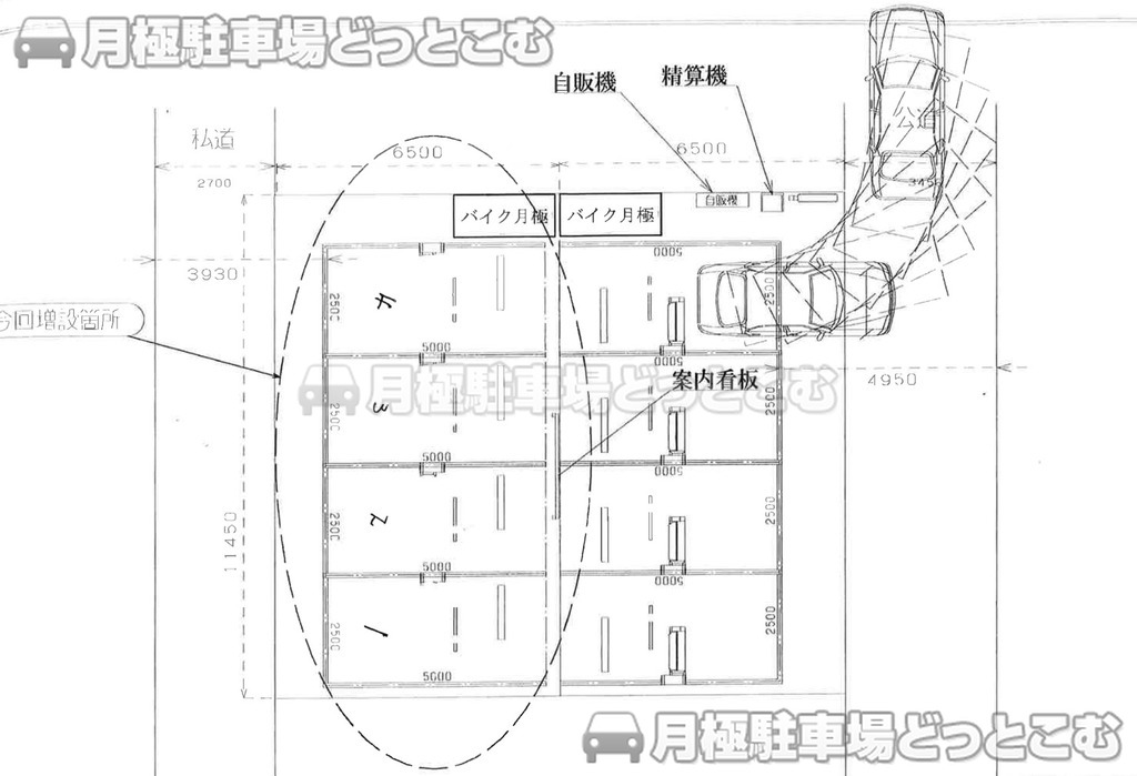 新宿区信濃町5-2の月極駐車場1