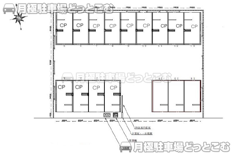 大阪市西区本田4-5-8の月極駐車場1