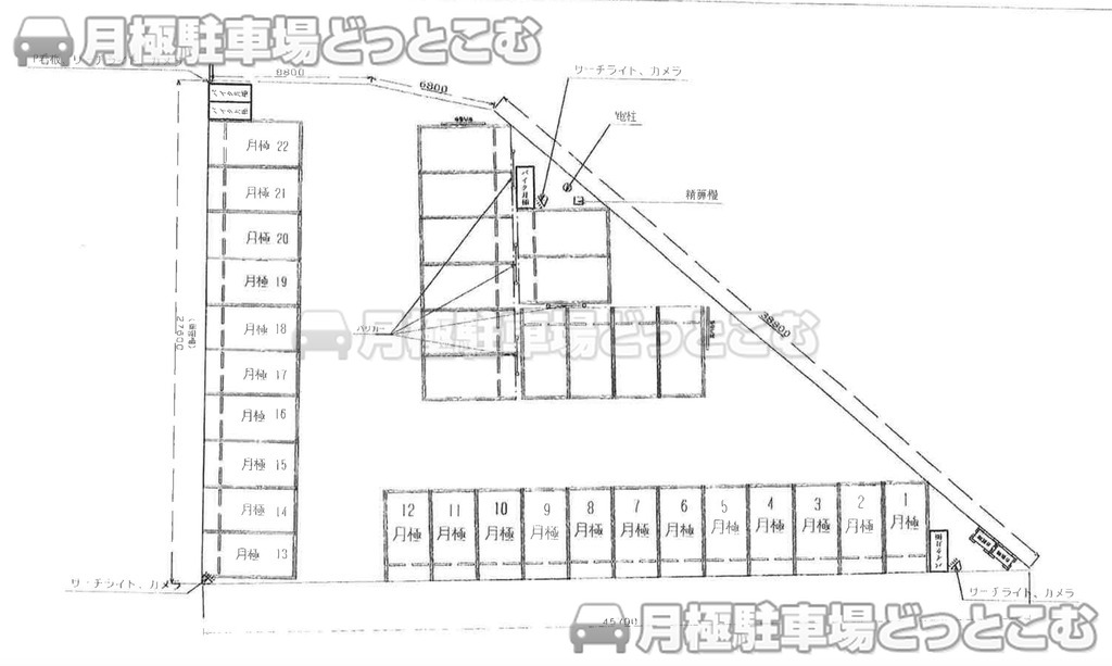 町田市鶴間7-1685-2付近の月極駐車場1