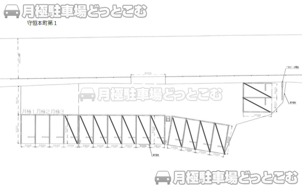 北九州市小倉南区守恒本町2-9の月極駐車場1