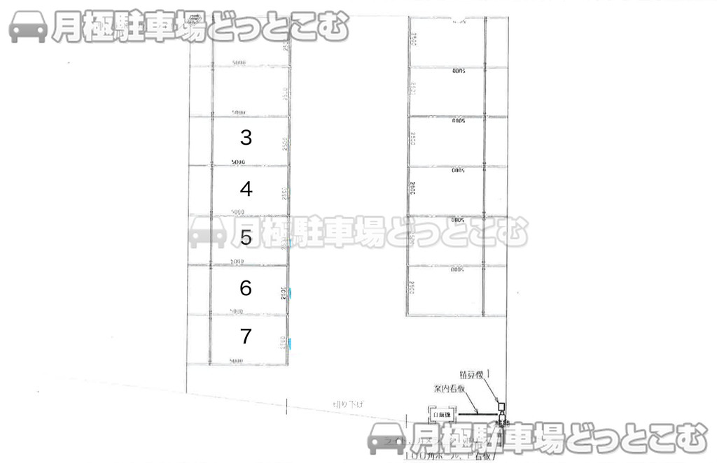 草加市西町1155付近の月極駐車場1