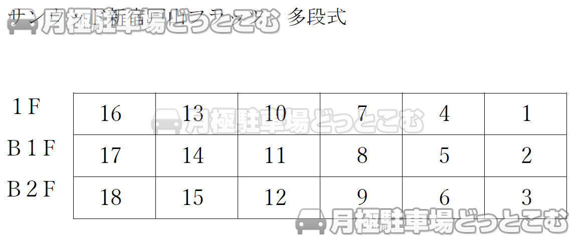 新宿区新宿7-26-23の月極駐車場2