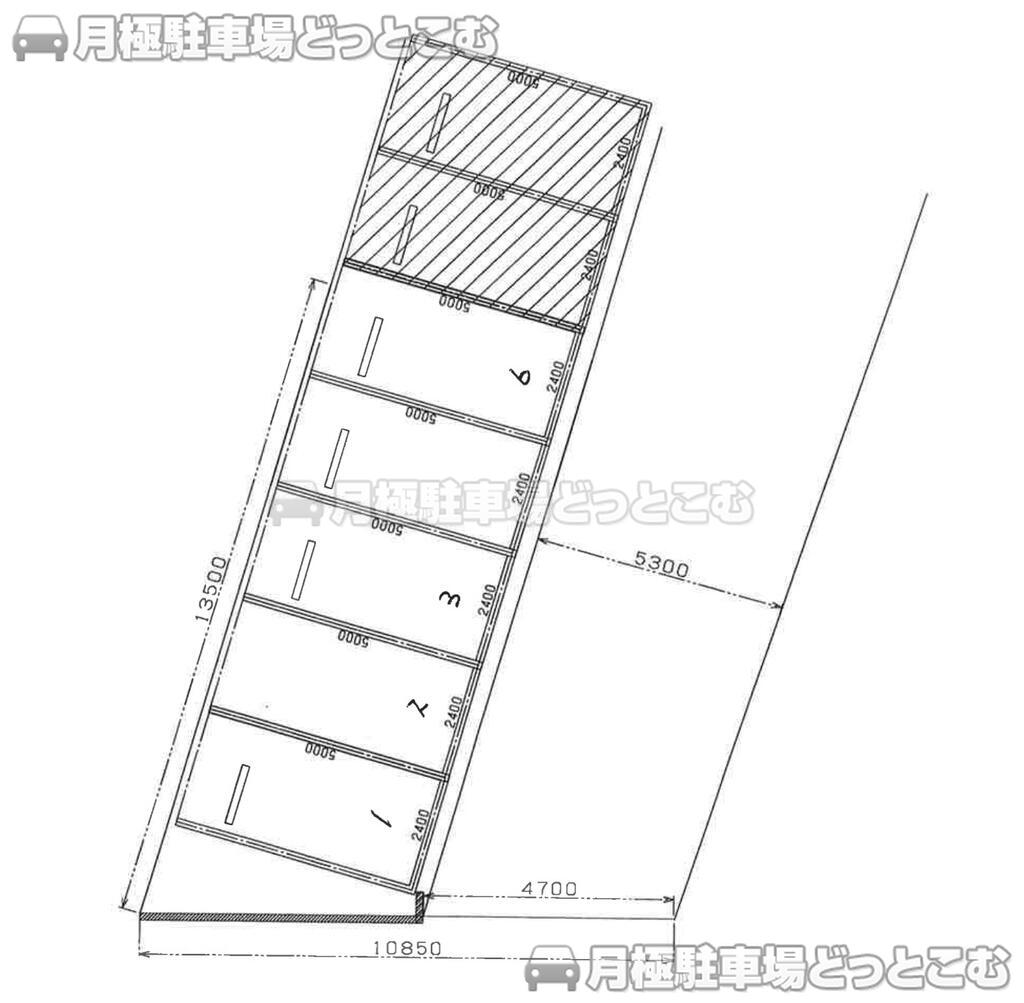 足立区青井2-20-3付近の月極駐車場1