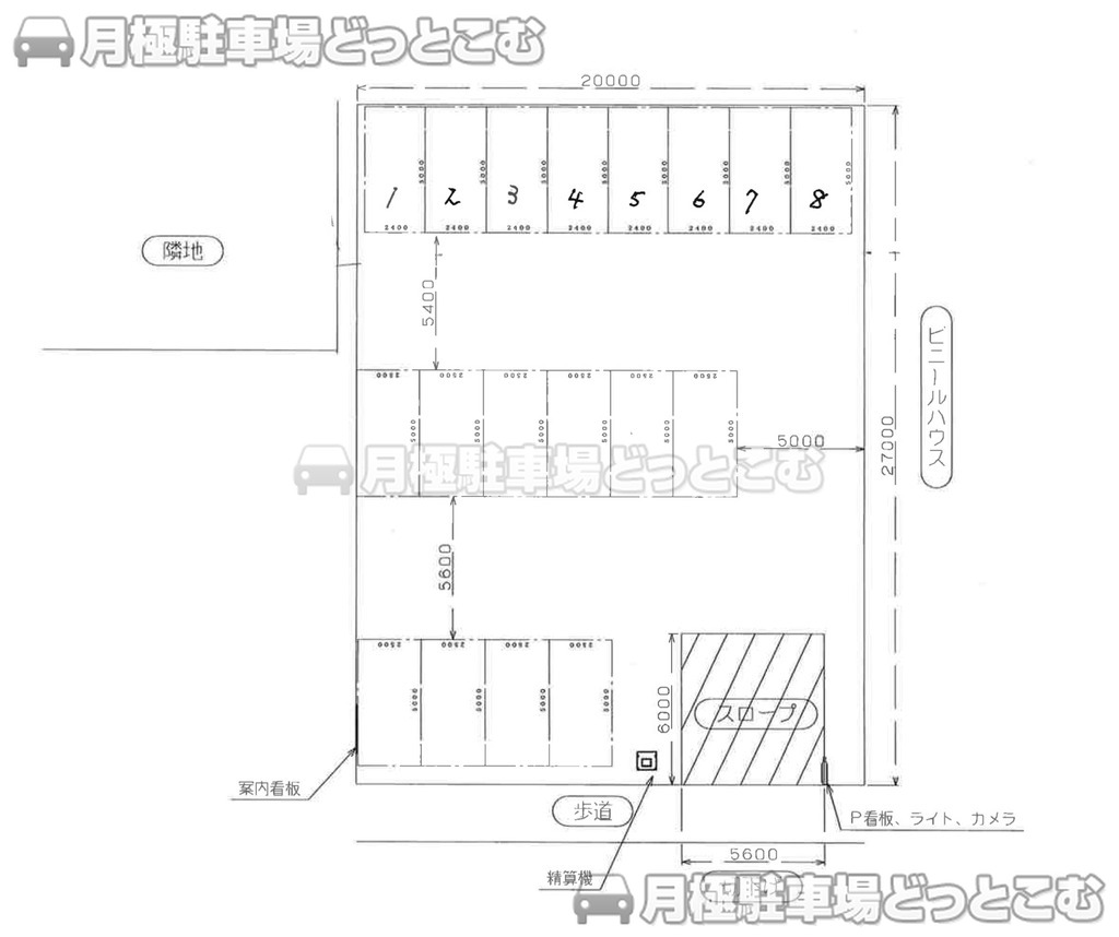 横浜市戸塚区舞岡町806付近の月極駐車場1