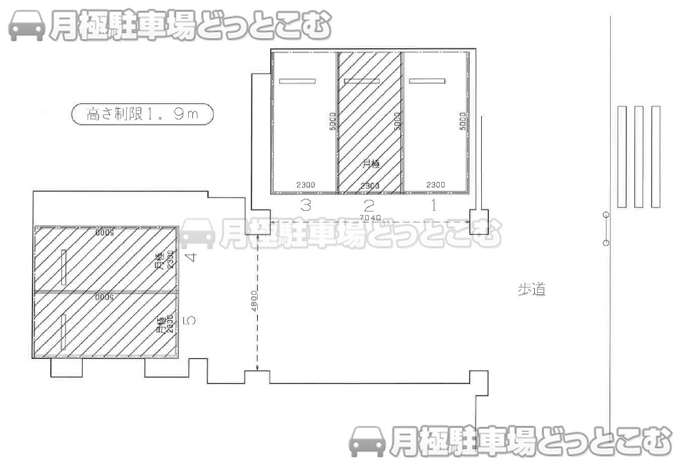 豊島区南長崎4-5-13付近の月極駐車場1