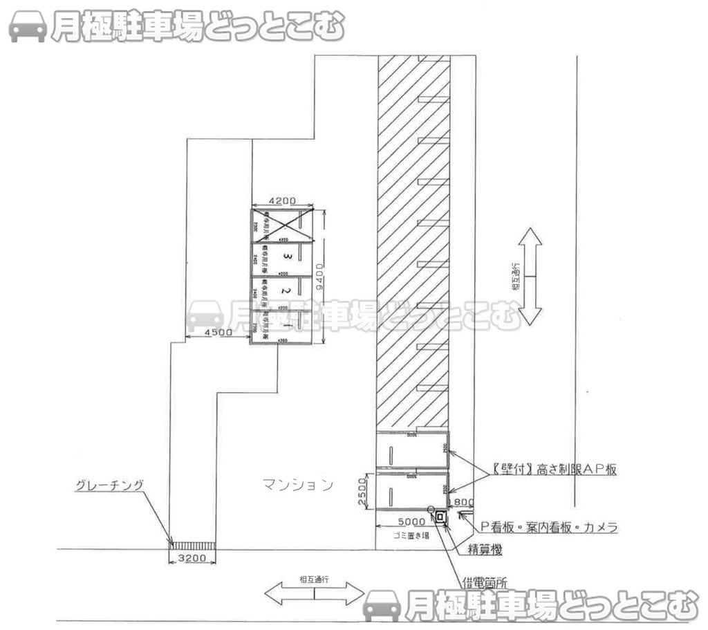 横浜市西区浅間町3-207-5付近の月極駐車場1