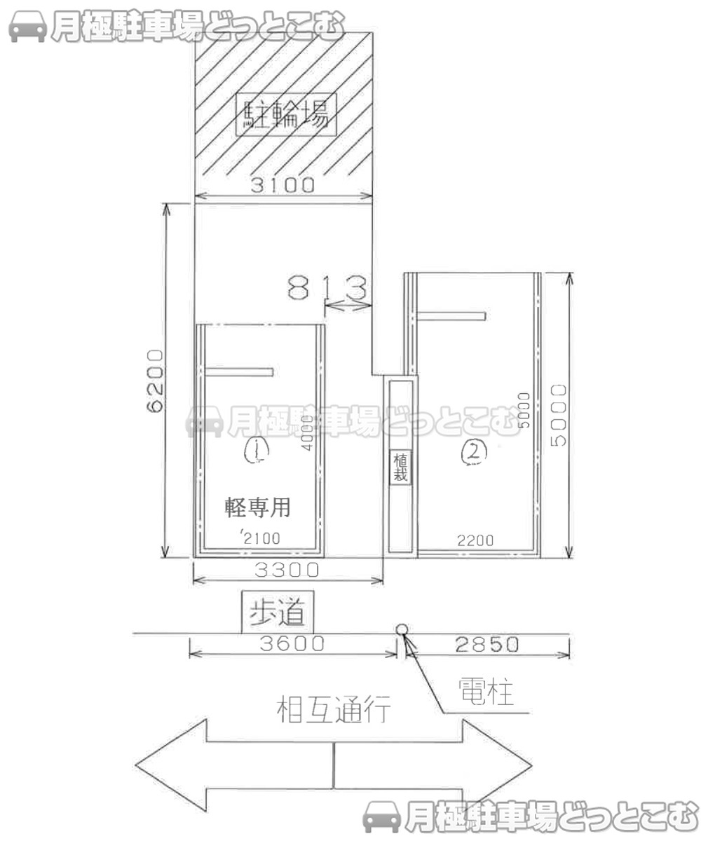 板橋区成増1-4-6付近の月極駐車場1