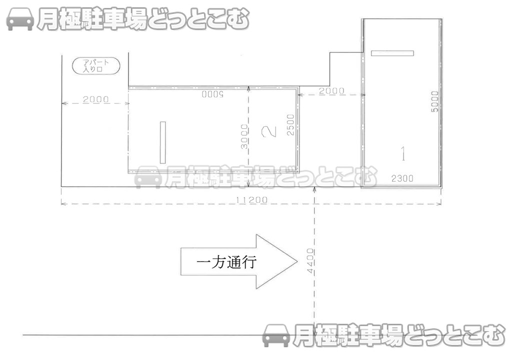 中野区上鷺宮3-8-14付近の月極駐車場1