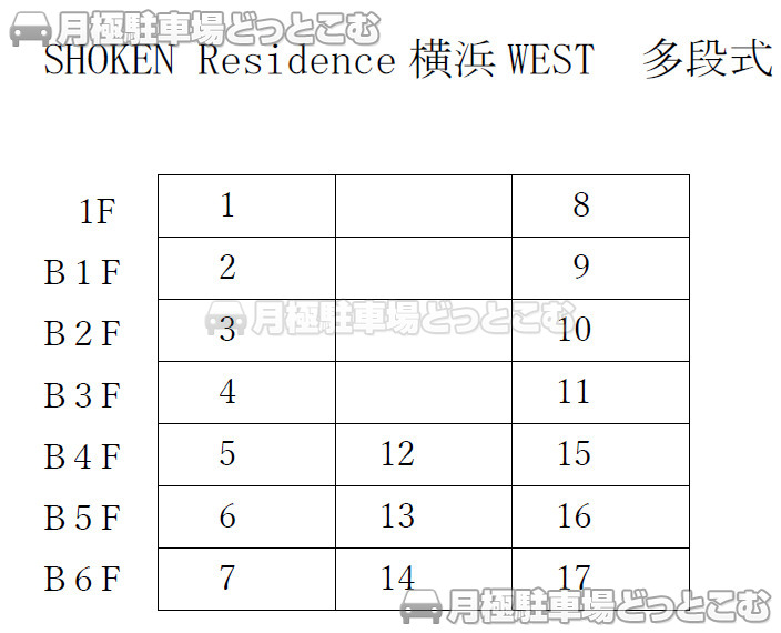 横浜市西区久保町17-8の月極駐車場2