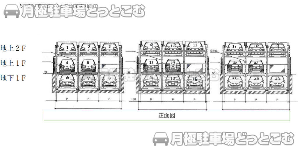横浜市青葉区しらとり台21-4付近の月極駐車場2