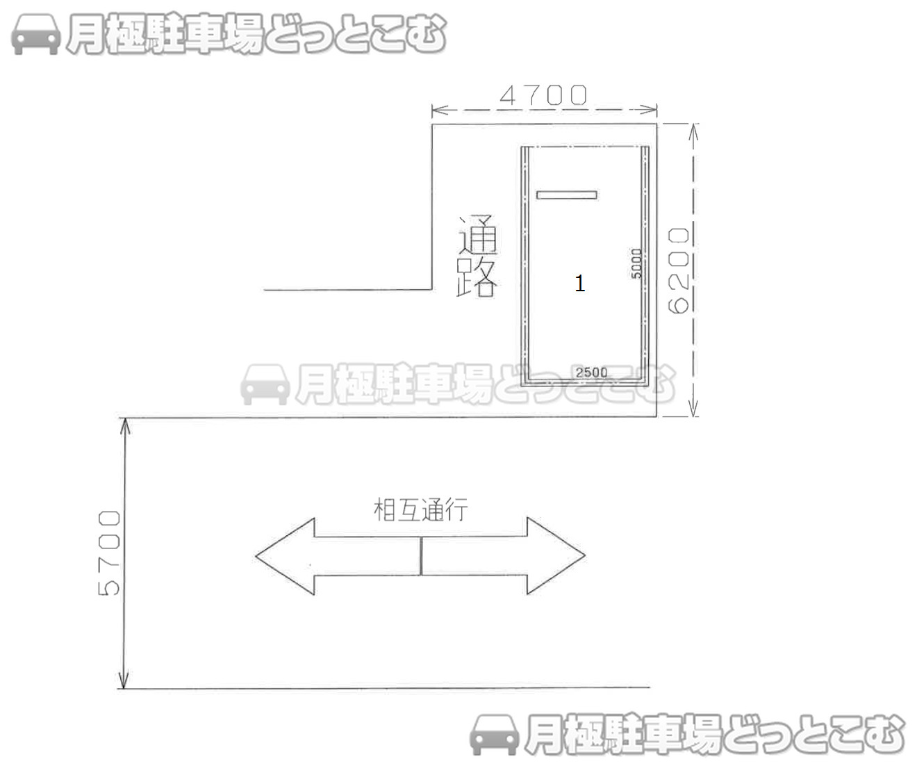 板橋区西台4-3-22の月極駐車場1