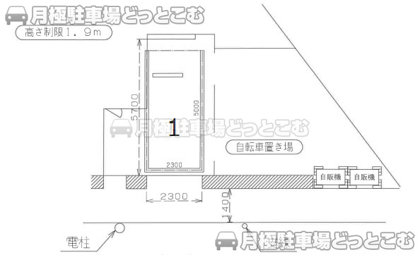 大田区鵜の木2-45-2付近の月極駐車場1