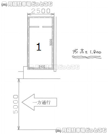 板橋区高島平1-69-2付近の月極駐車場1