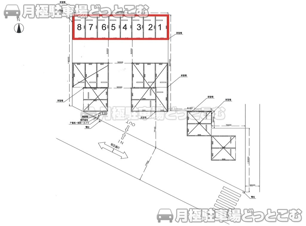 八尾市久宝寺5-4-24付近の月極駐車場1