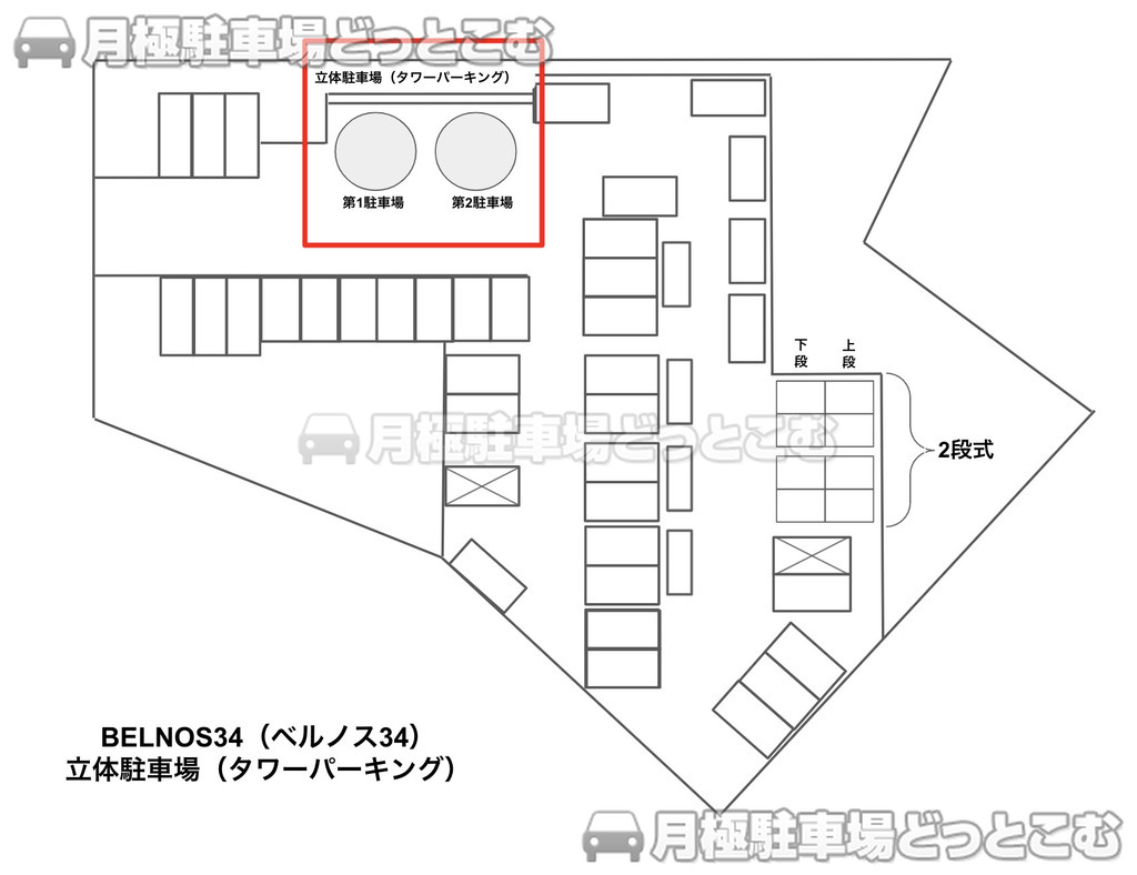 葛飾区東新小岩3-4-16の月極駐車場1