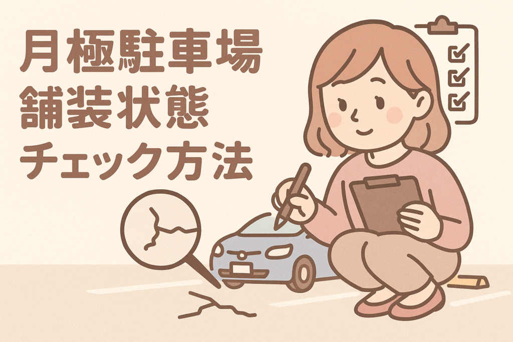 月極駐車場の舗装状態チェック方法｜契約前に確認すべきポイントと注意点