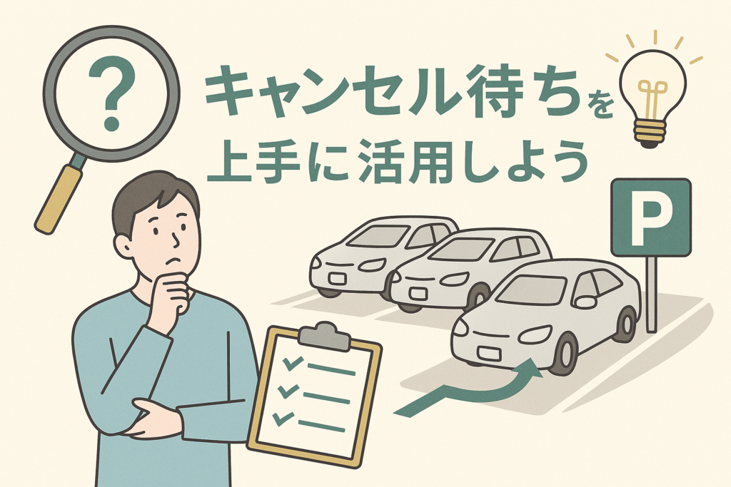 月極駐車場の空き待ち機能の使い方｜停めたい場所が空いていない時