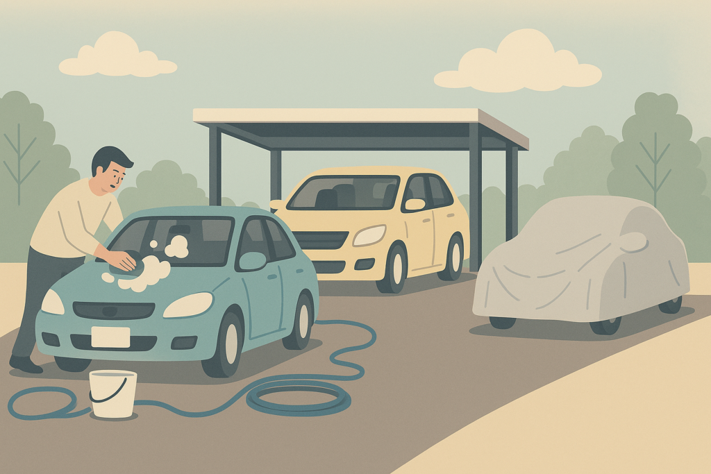 月極駐車場で洗車してもよい？車の汚れ対策について解説