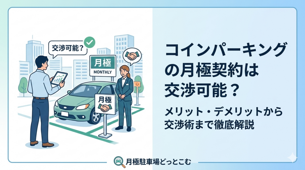 コインパーキングの月極契約は交渉可能？｜月極契約のメリット 